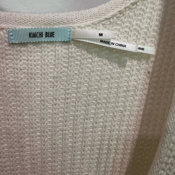 Kimchi Blue Ivory Knit and Flowy Babydoll Style Top Size M - Picture 6 of 14